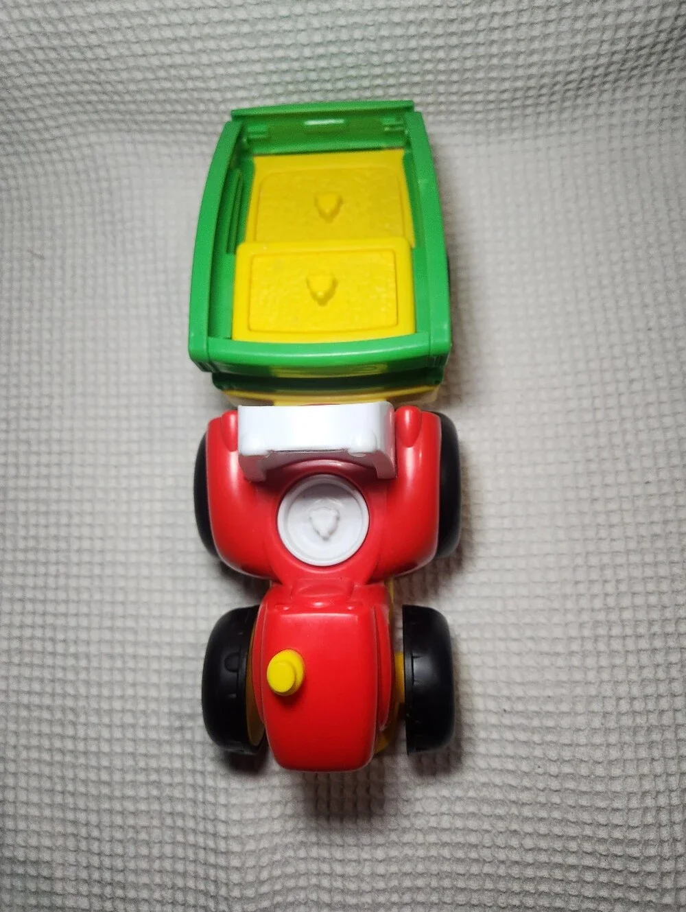 Kids Little People Toy Tractor with Green Trailer - Working 2013